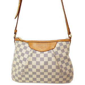 Louis Vuitton Damier Azur White Siracusa Shoulder Bag